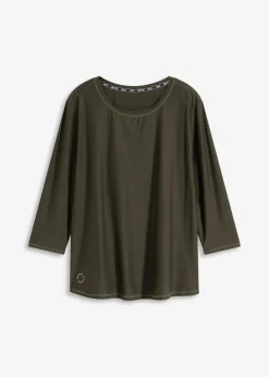 bonprix Shirts & Tops|Sportbekleidung|Ultrasoftes Funktionsshirt mit ¾ Ärmel, schnelltrocknend nachtoliv