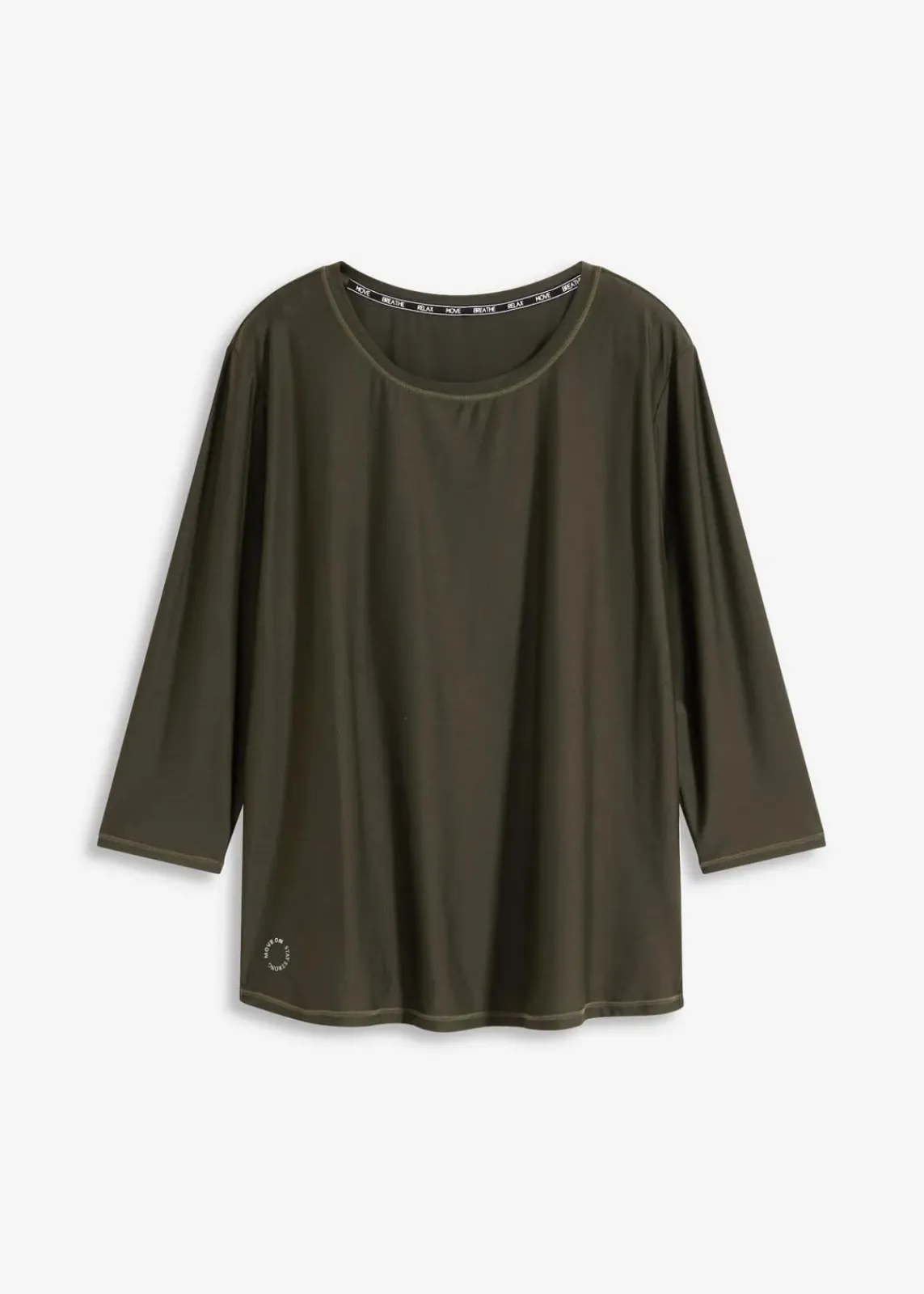 bonprix Shirts & Tops|Sportbekleidung|Ultrasoftes Funktionsshirt mit ¾ Ärmel, schnelltrocknend nachtoliv