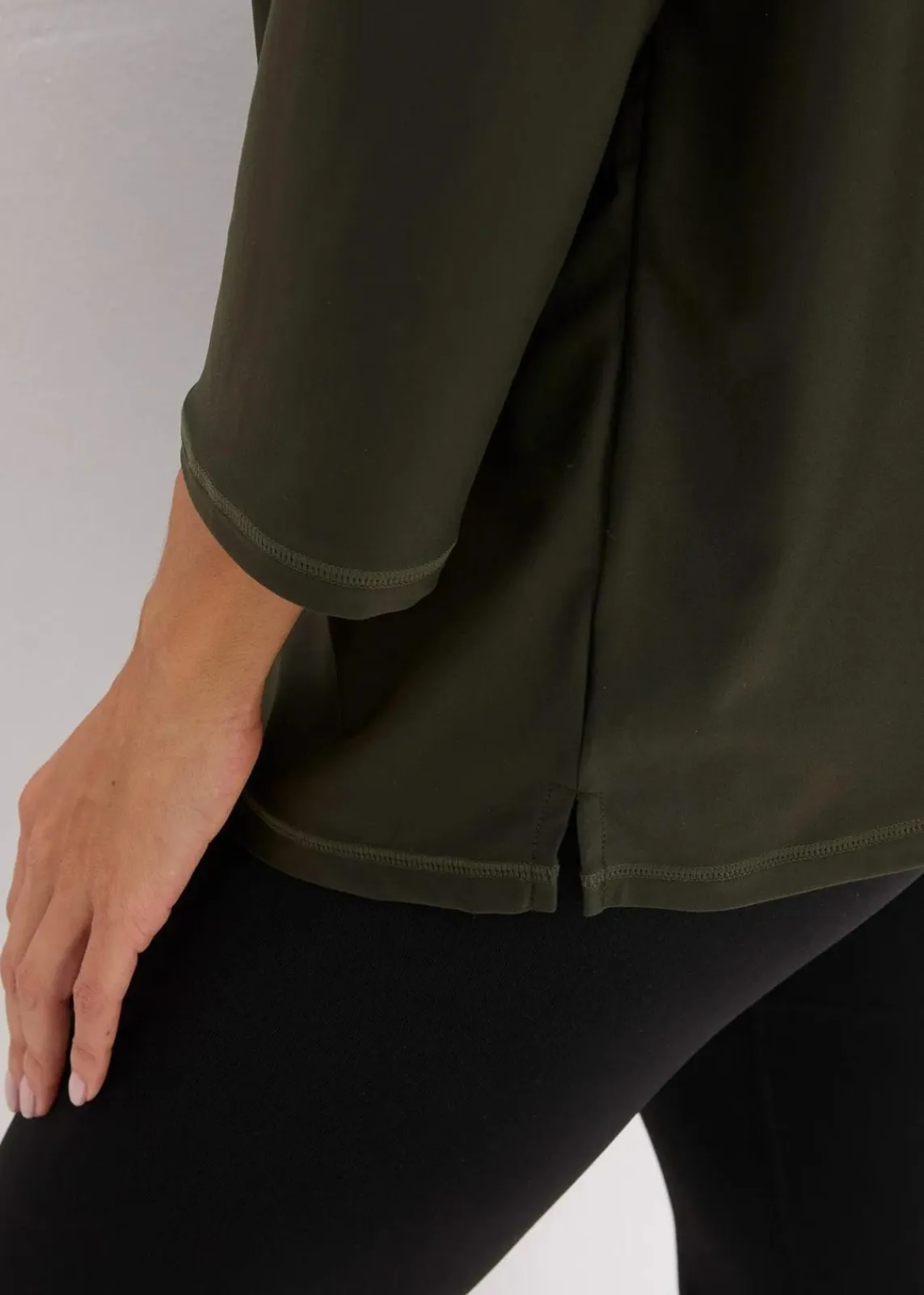 bonprix Shirts & Tops|Sportbekleidung|Ultrasoftes Funktionsshirt mit ¾ Ärmel, schnelltrocknend nachtoliv