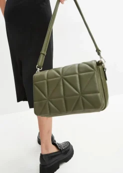 bonprix Taschen|Umhängetasche mit abnehmbarem Taschengurt oliv