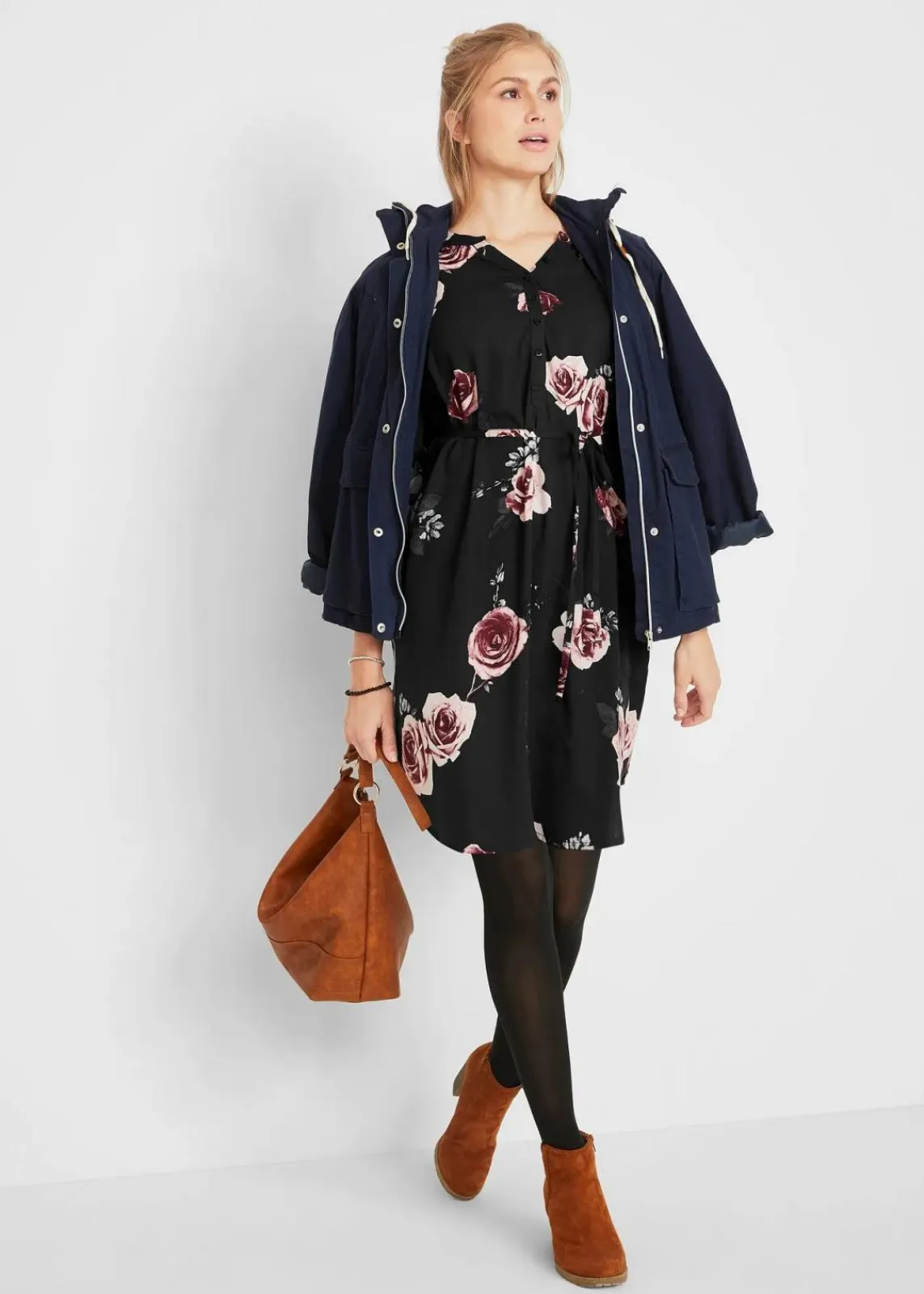 Umstands- und Stillblusenkleid aus fließender Viskose|bonprix Discount