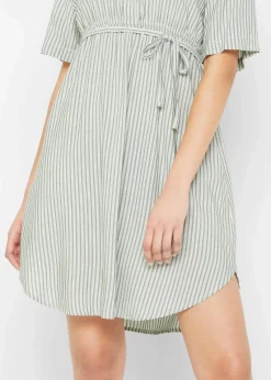 bonprix Bekleidung·Blazer|Umstandsmode|Umstands- und Stillblusenkleid aus fließender Viskose wollweiß/dunkelgrün