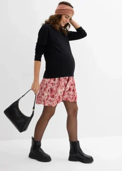 bonprix Bekleidung·Blazer|Umstandsmode|Umstands -und Stillkleid aus Baumwolle und Viskose schwarz/rauchrose