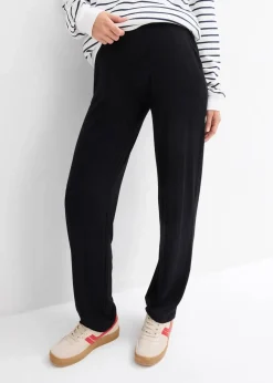 Umstandshose aus Jersey mit gesmoktem Bund, gerades Bein|bonprix Hot