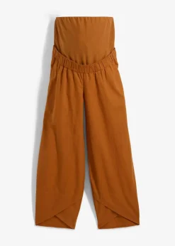 Umstandshose mit Bauchband aus Leinen-Mix|bonprix New