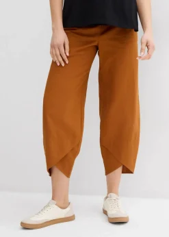 Umstandshose mit Bauchband aus Leinen-Mix|bonprix New