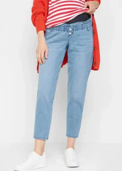 bonprix Bekleidung·Blazer|Umstandsmode|Umstandsjeans aus Baumwoll-Stretch, schmal zulaufendes Bein blau denim