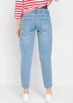 bonprix Bekleidung·Blazer|Umstandsmode|Umstandsjeans aus Baumwoll-Stretch, schmal zulaufendes Bein blau denim