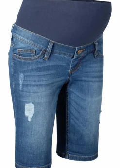 bonprix Bekleidung·Blazer|Umstandsmode|Umstands-Jeans-Bermuda, Regular Fit blau denim