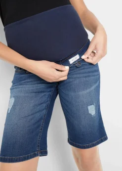 bonprix Bekleidung·Blazer|Umstandsmode|Umstands-Jeans-Bermuda, Regular Fit blau denim