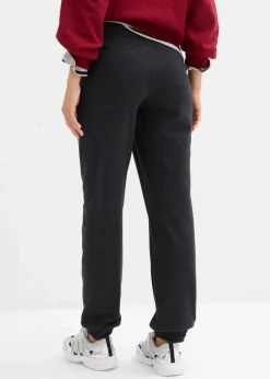 bonprix Umstandsmode|Umstands-Jogginghose mit Bequembund aus weichem Baumwoll-Mix anthrazit meliert