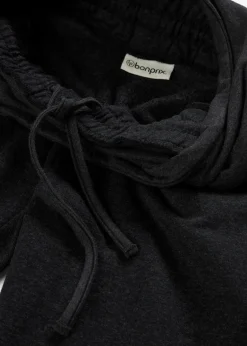 bonprix Umstandsmode|Umstands-Jogginghose mit Bequembund aus weichem Baumwoll-Mix anthrazit meliert