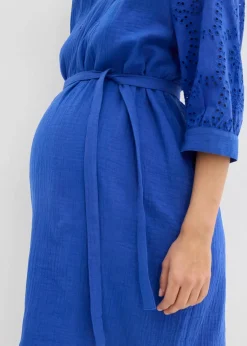 bonprix Bekleidung·Blazer|Umstandsmode|Umstandskleid aus reinem Baumwoll- Musselin edelsteinblau