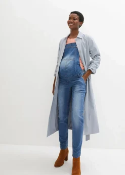 bonprix Bekleidung·Blazer|Umstandsmode|Umstands-Latzhose, Straight Leg hellblau denim