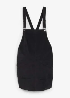 bonprix Bekleidung·Blazer|Umstandsmode|Umstands-Latzkleid aus Baumwoll-Cord mit Stretch dunkelgrau