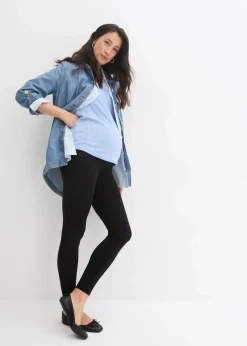 bonprix Bekleidung·Blazer|Nachhaltigere Materialien|Umstandsleggings aus weicher Bio-Baumwolle schwarz