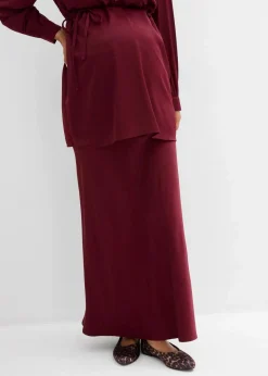 bonprix Bekleidung·Blazer|Umstandsmode|Umstandsrock aus Satin dunkelbeere