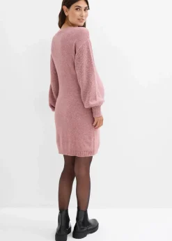 bonprix Bekleidung·Blazer|Umstandsmode|Umstandsstrick- und Stillstrickkleid mit langer Knopfleiste dunkelrose