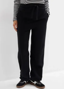bonprix Bekleidung·Blazer|Nachhaltigere Materialien|Umstandsweathose mit verstellbarer Saumweite aus reiner Bio-Baumwolle schwarz