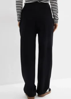 bonprix Bekleidung·Blazer|Nachhaltigere Materialien|Umstandsweathose mit verstellbarer Saumweite aus reiner Bio-Baumwolle schwarz