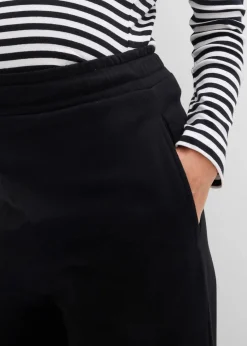 bonprix Bekleidung·Blazer|Nachhaltigere Materialien|Umstandsweathose mit verstellbarer Saumweite aus reiner Bio-Baumwolle schwarz