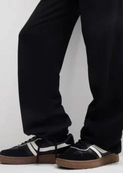 bonprix Bekleidung·Blazer|Nachhaltigere Materialien|Umstandsweathose mit verstellbarer Saumweite aus reiner Bio-Baumwolle schwarz