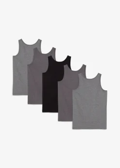 Unterhemd mit weicher Baumwolle (5er Pack)|bonprix New