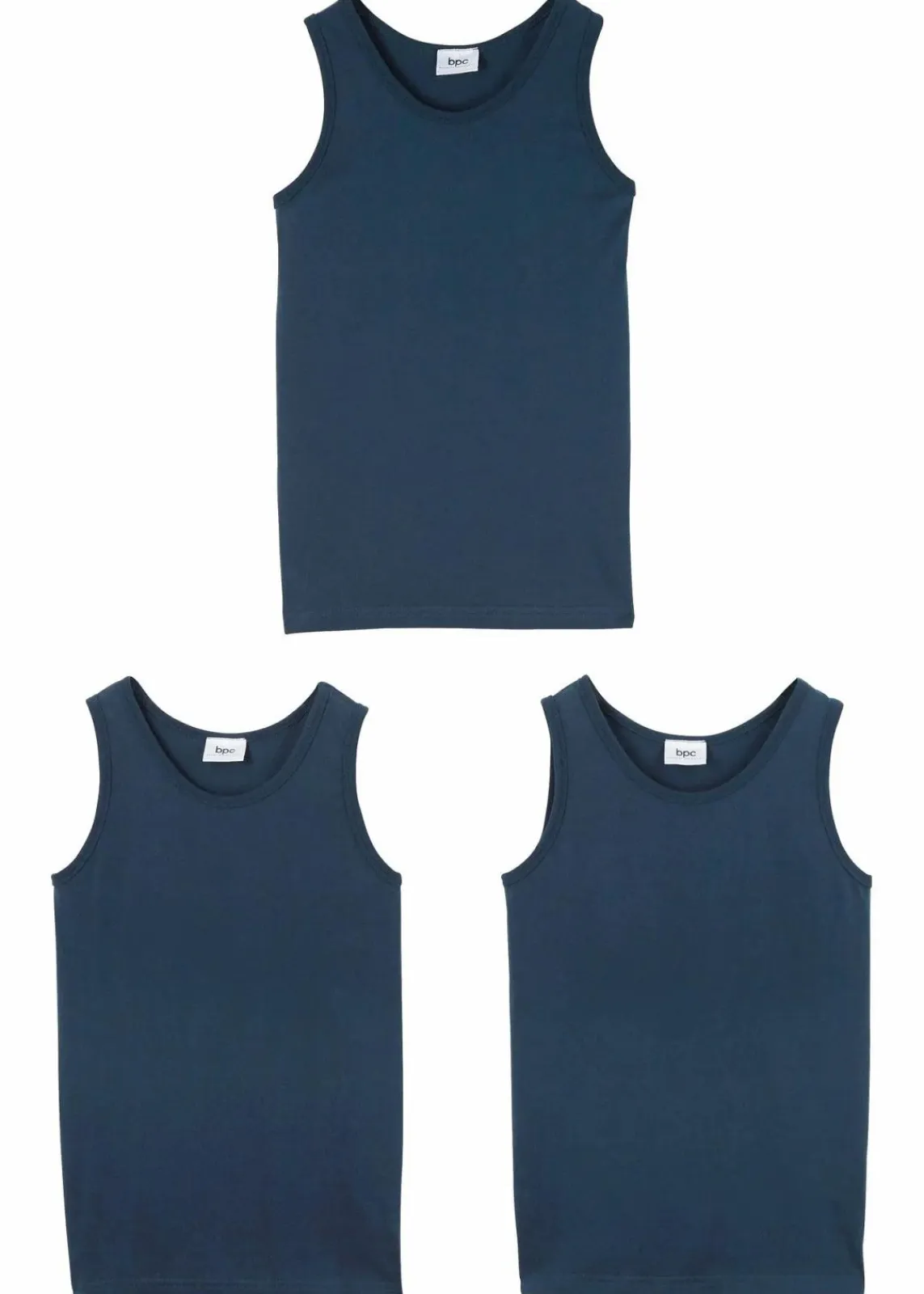 Unterhemd mit weicher Bio-Baumwolle (3er-Pack)|bonprix New