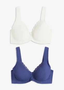 Unwattierter T-Shirt BH mit Bügel mit Bio-Baumwolle (2er Pack)|bonprix