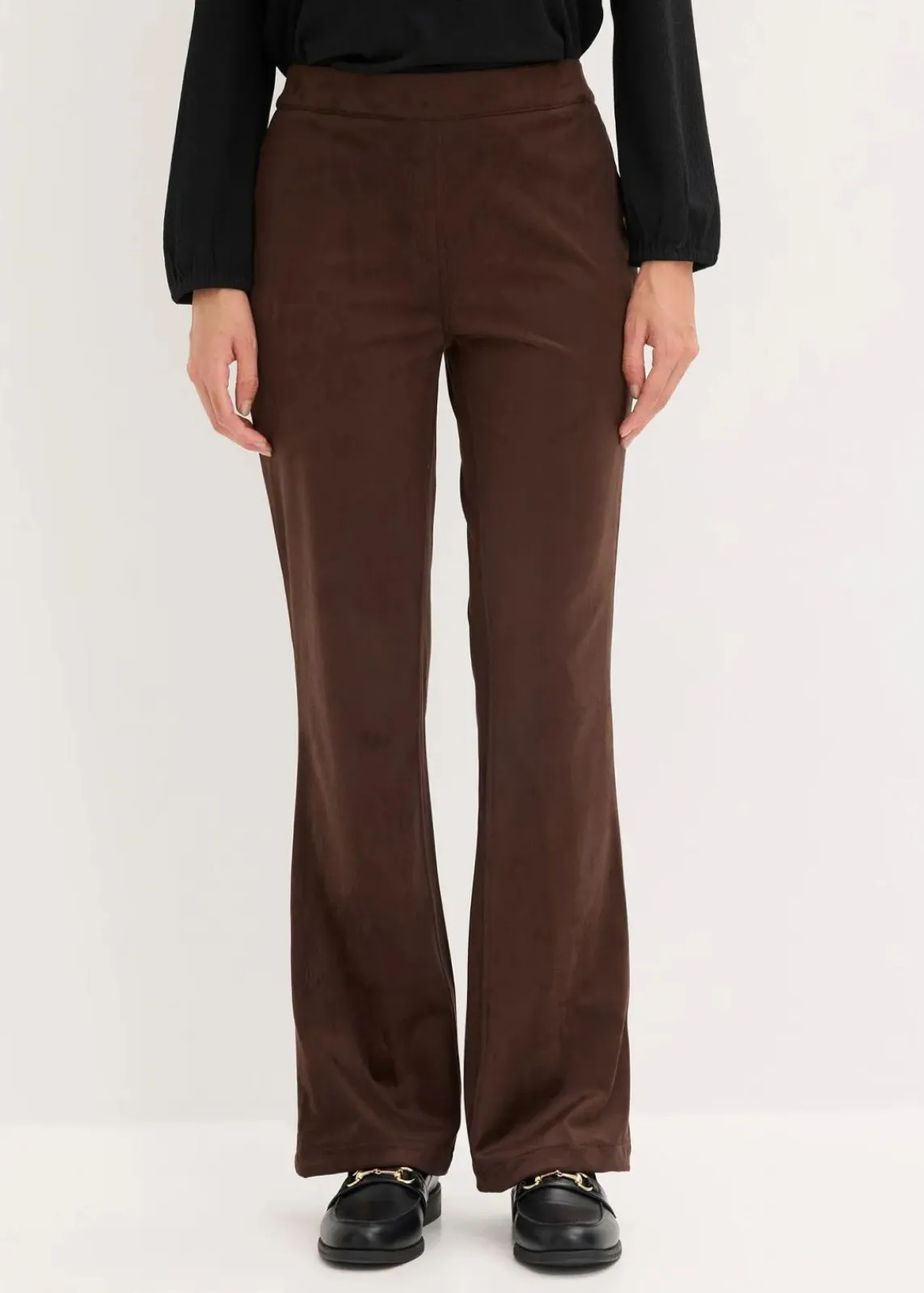 Velourslederimitat Flared Hose|bonprix Outlet