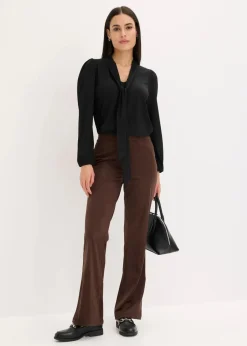Velourslederimitat Flared Hose|bonprix Outlet