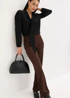 Velourslederimitat Flared Hose|bonprix Outlet