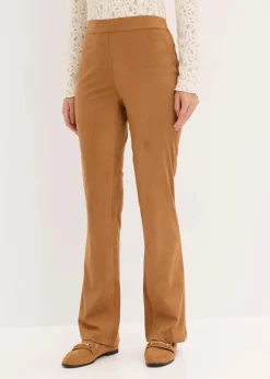 Velourslederimitat Flared Hose|bonprix New