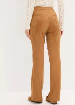 Velourslederimitat Flared Hose|bonprix New