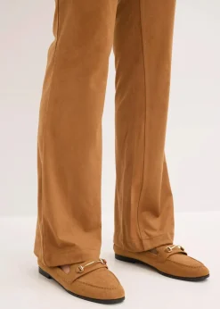 Velourslederimitat Flared Hose|bonprix New