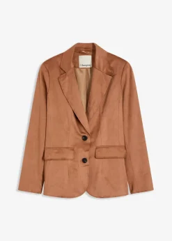 Velourslederimitat-Blazer|bonprix New