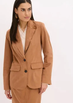 Velourslederimitat-Blazer|bonprix New