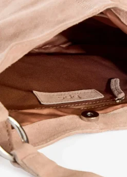 Veloursledertasche mit dekorativem Zusatzriemen|bonprix Sale