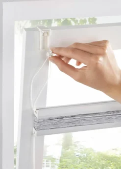 bonprix Fensterverdunkelung|Fensterverdunkelung|Verdunkelungsplissee mit Blumenranken grau