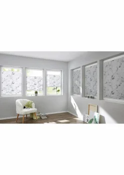 bonprix Fensterverdunkelung|Fensterverdunkelung|Verdunkelungsplissee mit Blumenranken grau
