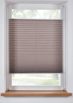 bonprix Fensterverdunkelung|Fensterverdunkelung|Verdunkelungsplissee mit Struktur sand