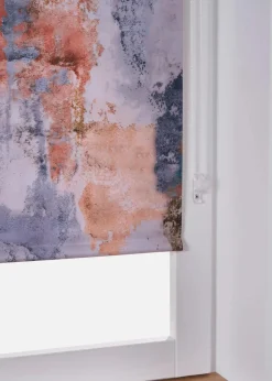 bonprix Fensterverdunkelung|Fensterverdunkelung|Verdunkelungsrollo mit Druck grau/gold