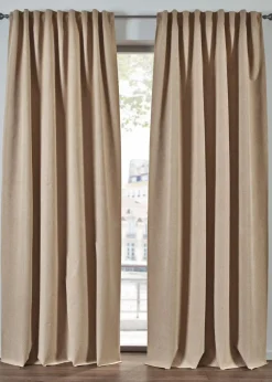 bonprix Vorhänge|Fensterverdunkelung|Verdunkelungsvorhang mit beschichteter Rückseite, auch in extralang (1er Pack) beige