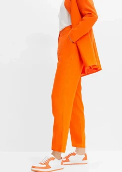 Verkürzte High-Waist-Hose aus Leinen-Viskose-Mix|bonprix Hot