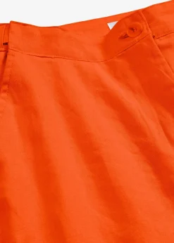 Verkürzte High-Waist-Hose aus Leinen-Viskose-Mix|bonprix Hot