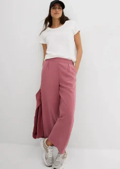 Verkürzte Hose aus weichem Viskose-Mix|bonprix Hot