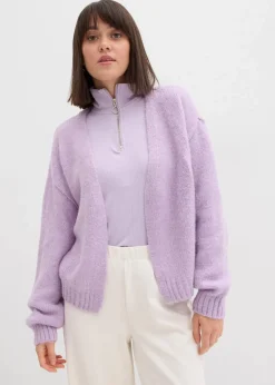 bonprix Bekleidung·Umstandsmode|Strickmode|Verkürzte Oversize Grobstrickjacke zartflieder