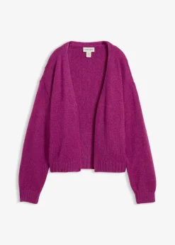 bonprix Bekleidung·Umstandsmode|Strickmode|Verkürzte Oversize Grobstrickjacke dunkelfuchsia