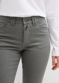 bonprix Bekleidung·Kleider|Hosen|verkürzte Twill-Hose eukalyptusgrün