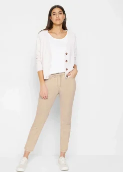 bonprix Bekleidung·Kleider|Hosen|Verkürzte Twill-Hose im Used-Look hellsand